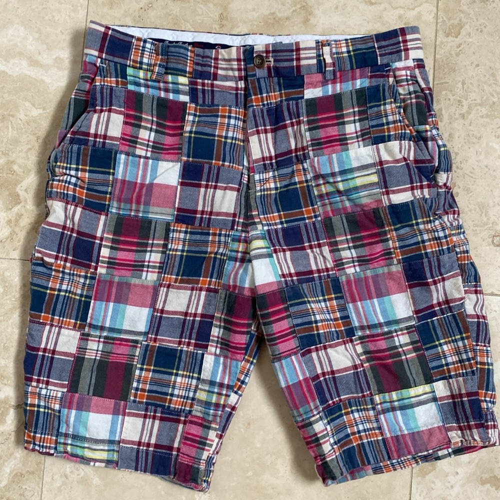 Brooks Brothers Madras Plaid Patchwork Shorts